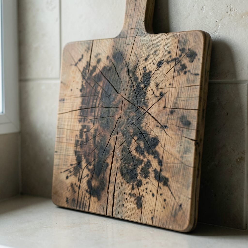 The wooden cutting board